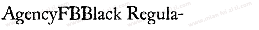 AgencyFBBlack Regula字体转换